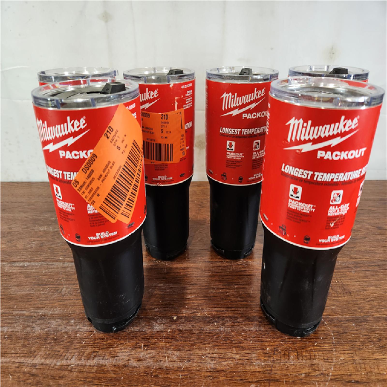 AS-IS Milwaukee PACKOUT Black 30oz Tumbler (Pack of 6)