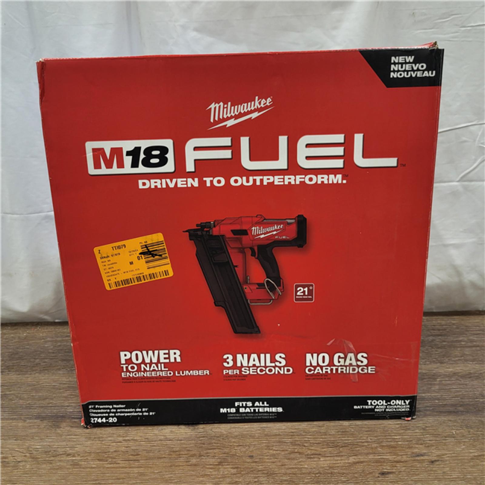 AS-IS Milwaukee 2744-20 M18 FUEL 21-Degree Cordless Framing Nailer (Tool Only)