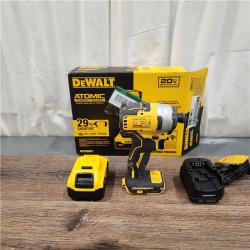 AS IS DEWALT ATOMIC 20V MAX Lithium-Ion Cordless 1/4 in. Brushless Impact Driver Kit, 5 Ah Battery, Charger, and Bag