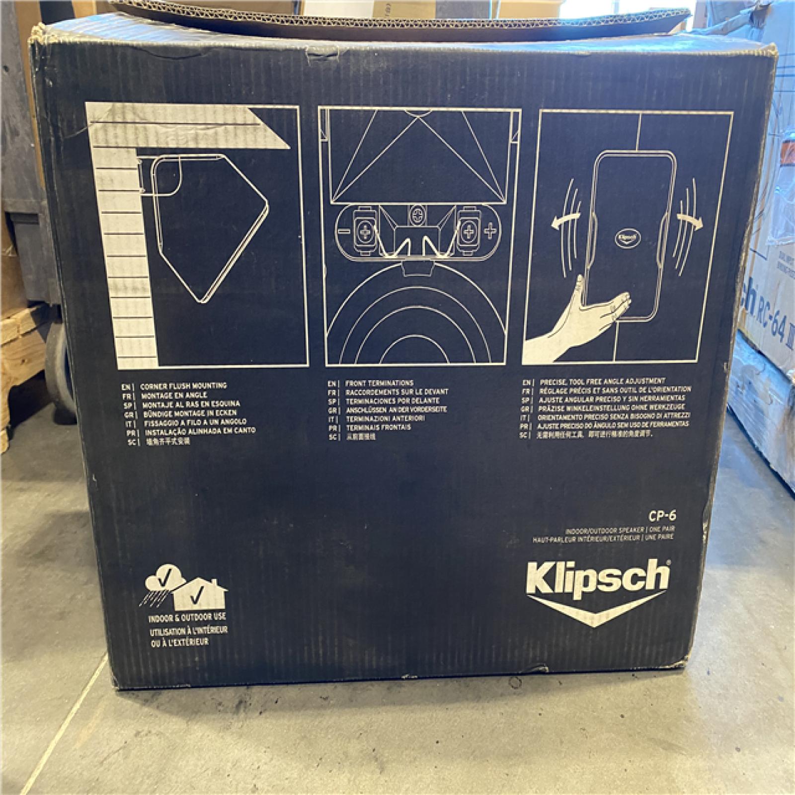 NEW! Klipsch CP6-BK Outdoor Speakers (one pair)