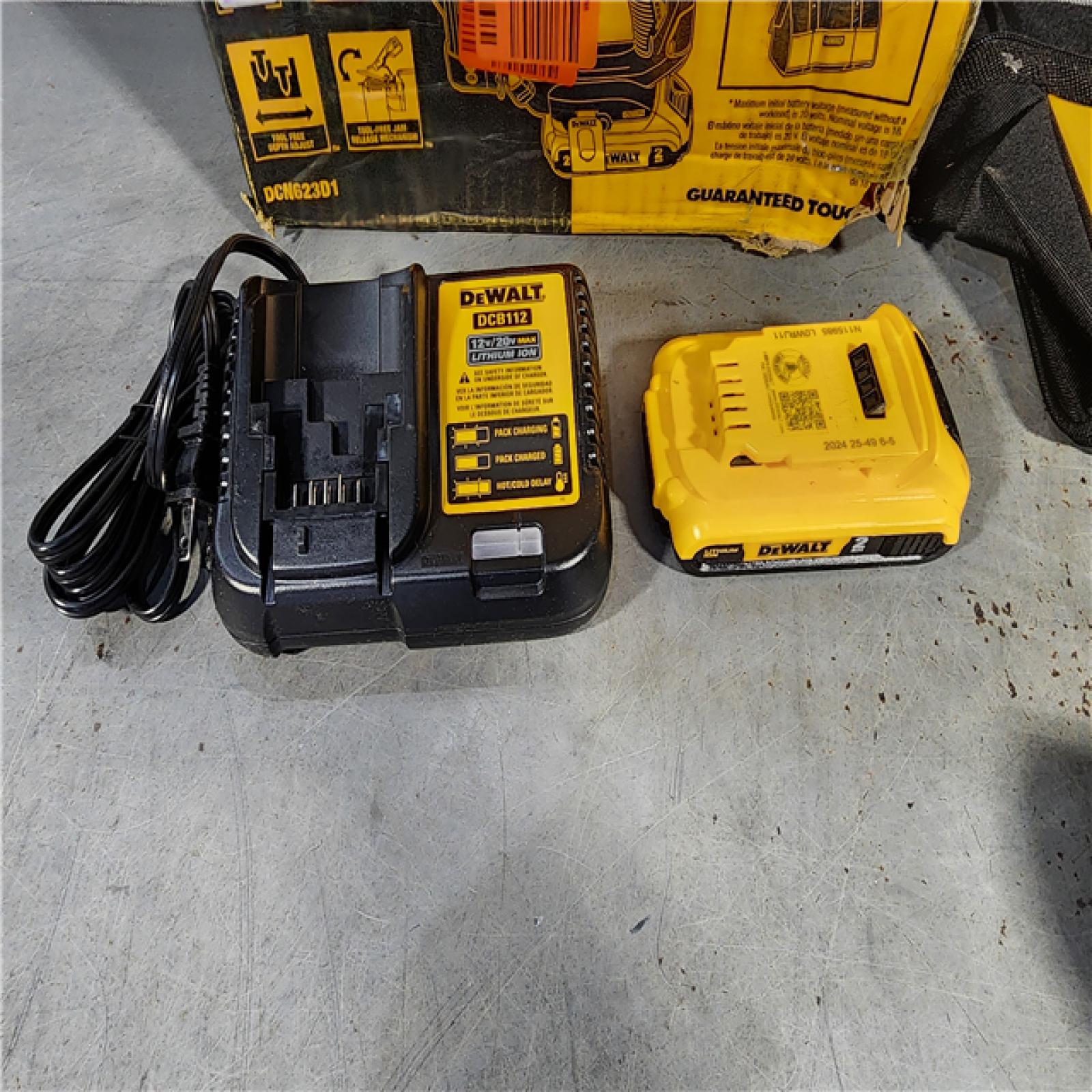 HOUSTON LOCATION - AS-IS DEWALT ATOMIC 20V MAX Lithium Ion Cordless 23 Gauge Pin Nailer Kit with 2.0Ah Battery and Charger