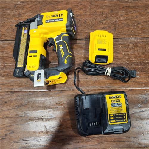 AS-IS ATOMIC 20V MAX Lithium Ion Cordless 23 Gauge Pin Nailer Kit with 2.0Ah Battery and Charger