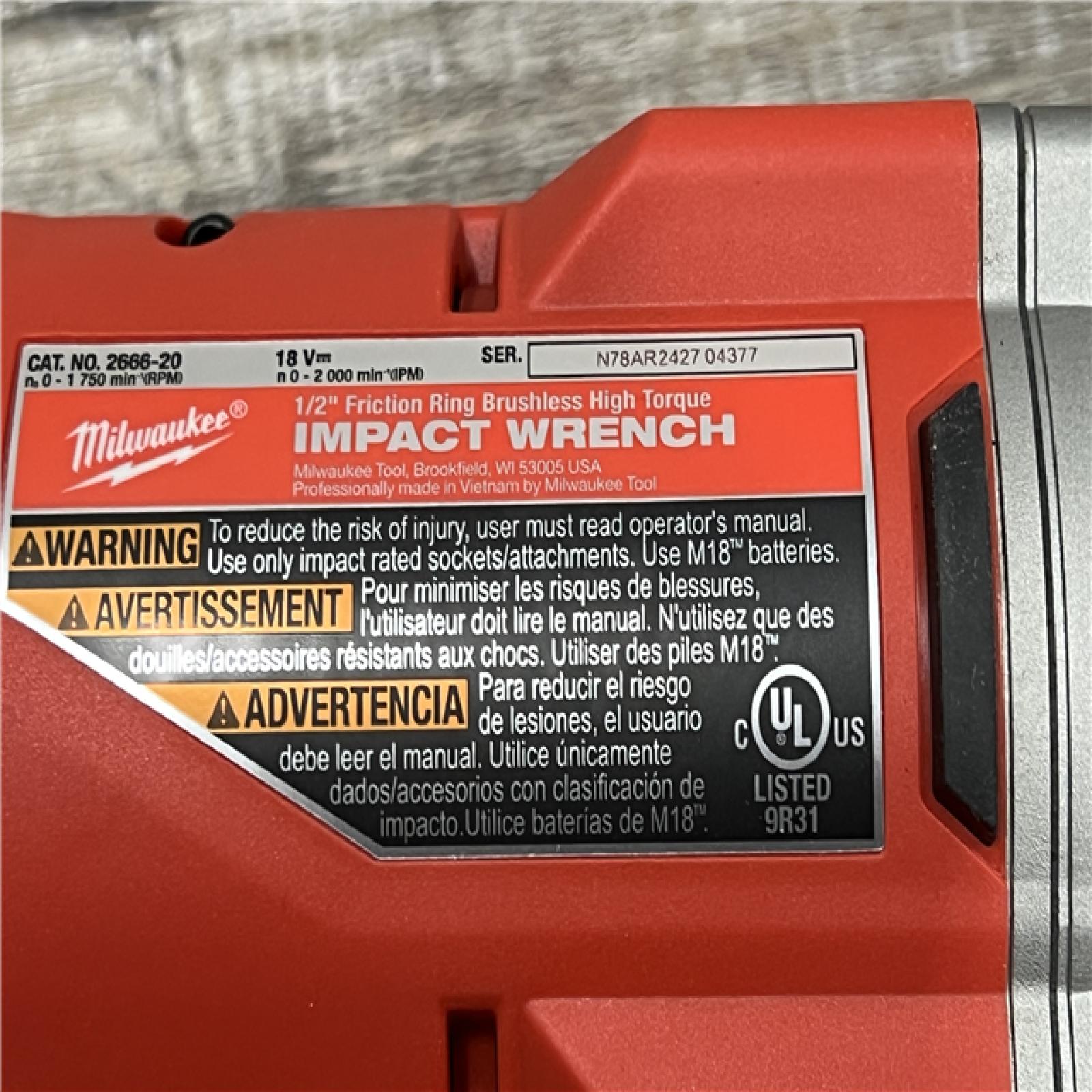 AS-IS MILWAUKEE 12/18V Lithium-Ion Cordless 3/8 in. Ratchet and 1/2 in. High Torque Impact Wrench with Friction Ring Combo Kit