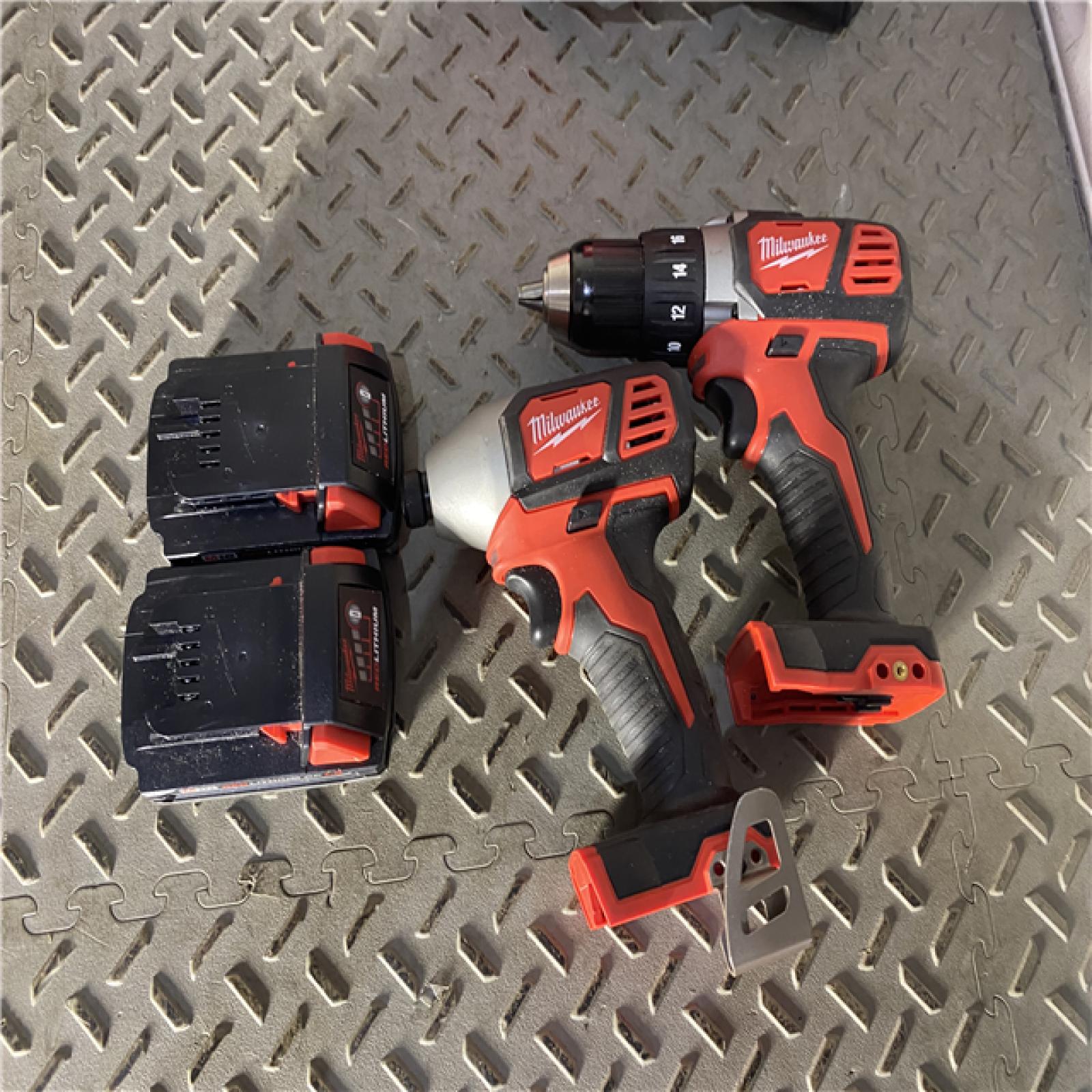 Houston location AS-IS Milwaukee Electric Tools 2691-22 MILWAUKEE M18 COMBO KITS MISSING CHANGER