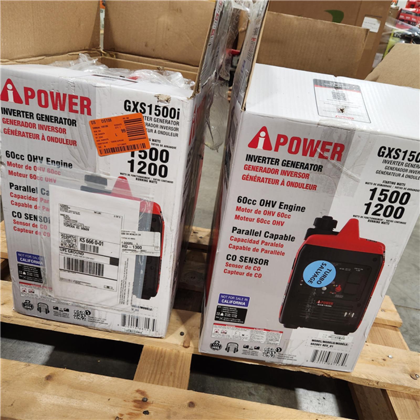 Dallas Location - As-Is iPower GXS1500i Inverter Generator(Lot Of 2)