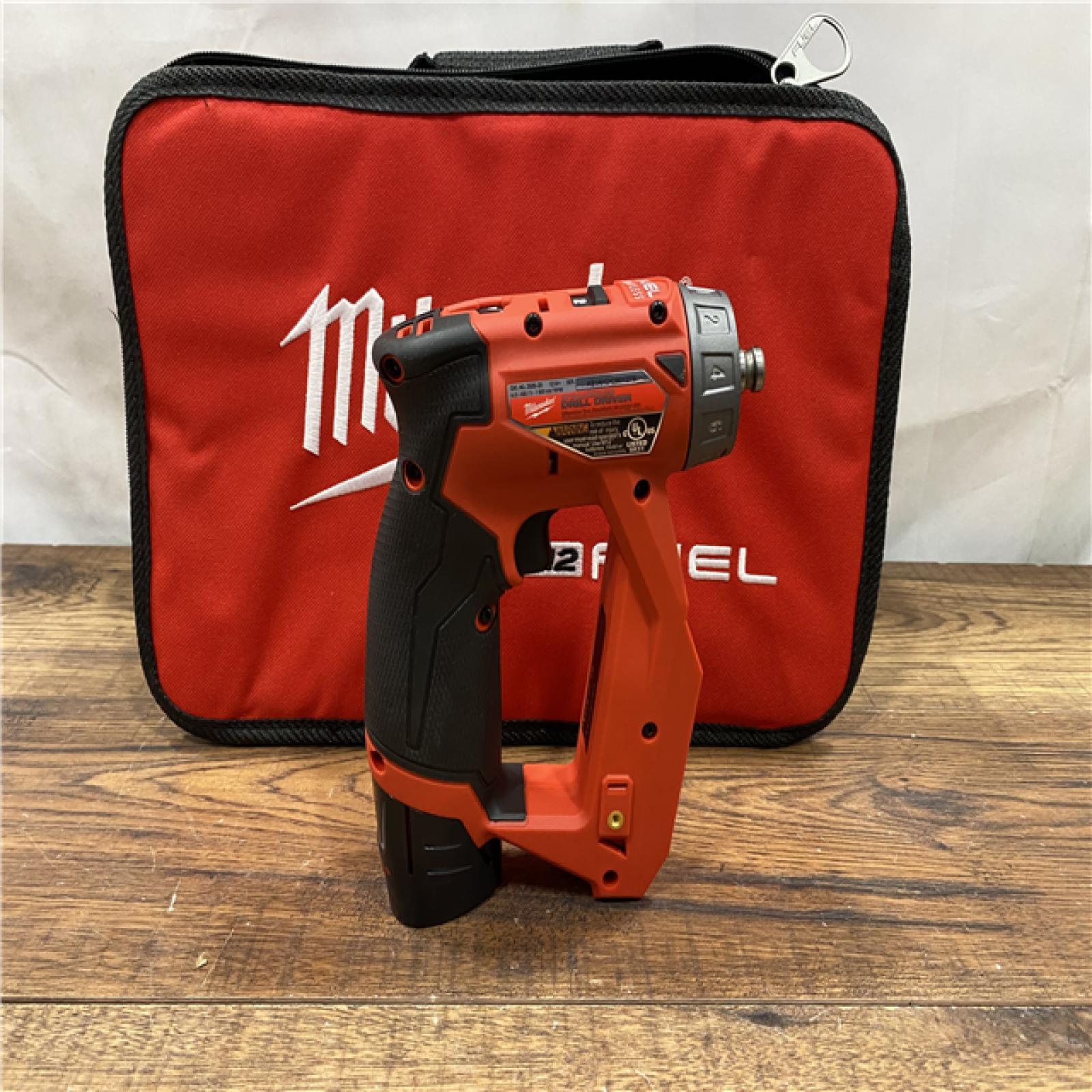 AS IS Milwaukee M12 FUEL 12V Lithium-Ion Brushless Cordless 4-in-1 Installation 3/8 in. Drill Driver Kit with 4-Tool Heads