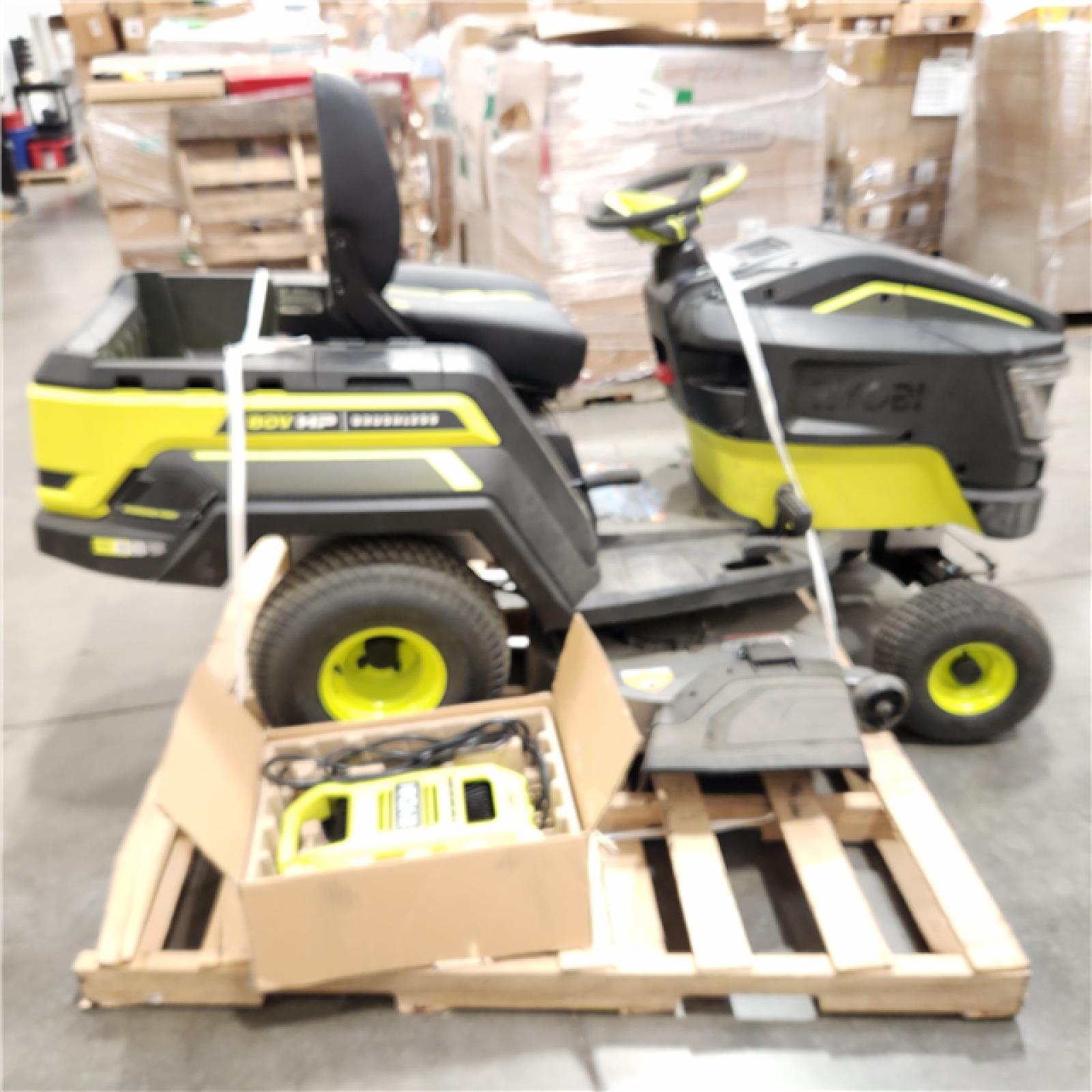 Dallas Location - As-Is RYOBI 80V HP Brushless 42 in. Battery Electric Cordless Riding Lawn Tractor( TOOL ONLY)