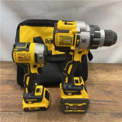 AS IS DEWALT 20V MAX Cordless Brushless Hammer Drill/Driver 2 Tool Combo Kit with FLEXVOLT ADVANTAGE