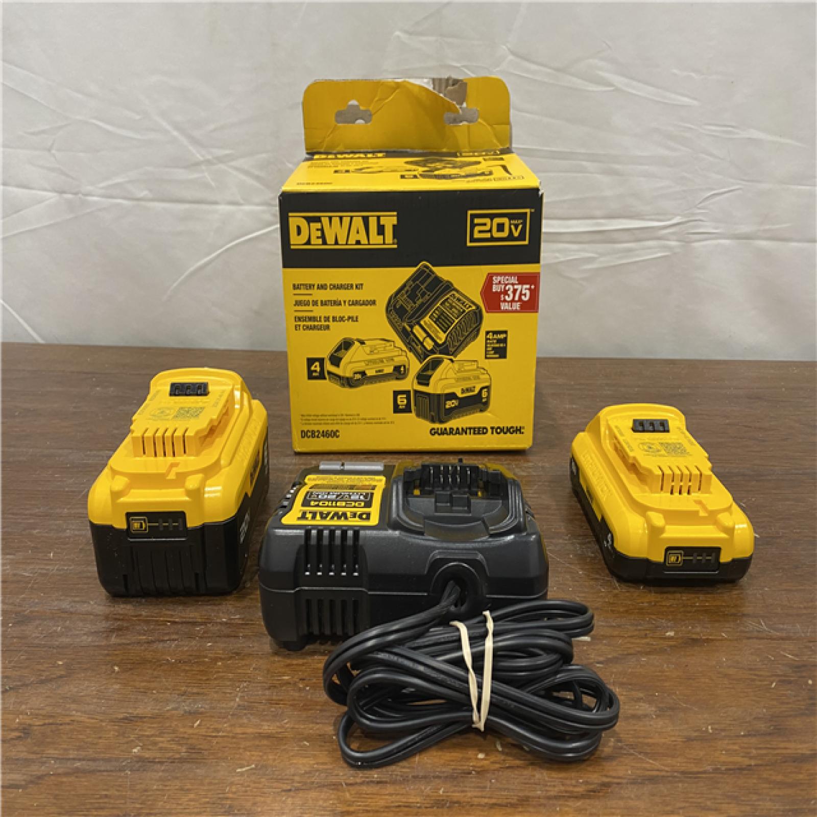 AS-IS DEWALT 20V MAX Lithium-Ion 6.0Ah and 4.0Ah Battery and Charger Starter Kit