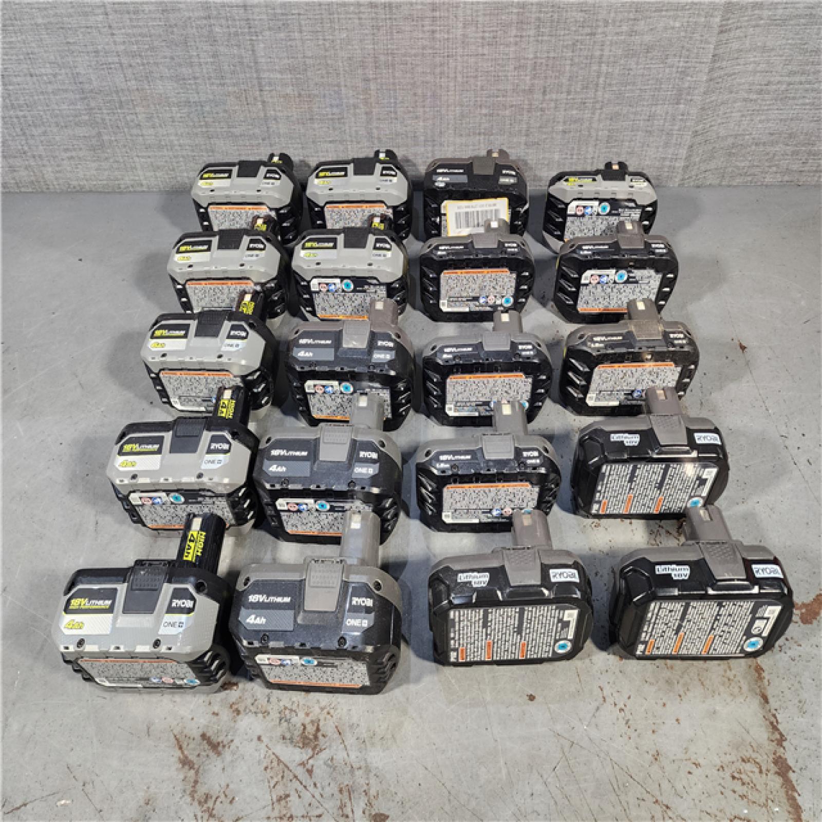 HOUSTON LOCATION - AS-IS RYOBI BATTERY PACK QTY - 20