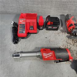 HOUSTON LOCATION - AS-IS MILWAUKEE 4 TOOL COMBO KIT W/ (2) BATTERY & CHARGER