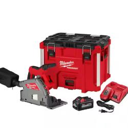 NEW! - Milwaukee M18 FUEL 18V Lithium-Ion Brushless Cordless 6-1/2 in. Plunge Track Saw PACKOUT Kit with One 6.0 Ah Battery