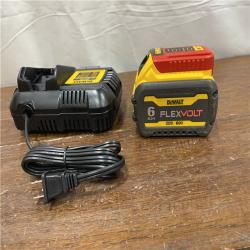 AS-ISDEWALT FLEXVOLT 20V/60V MAX Lithium-Ion 6.0Ah Battery Pack with 6 Amp Output Charger