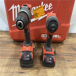 AS IS Milwaukee M18 FUEL 18V Lithium-Ion Brushless Cordless Hammer Drill and Impact Driver Combo Kit (2-Tool) with 2 Batteries