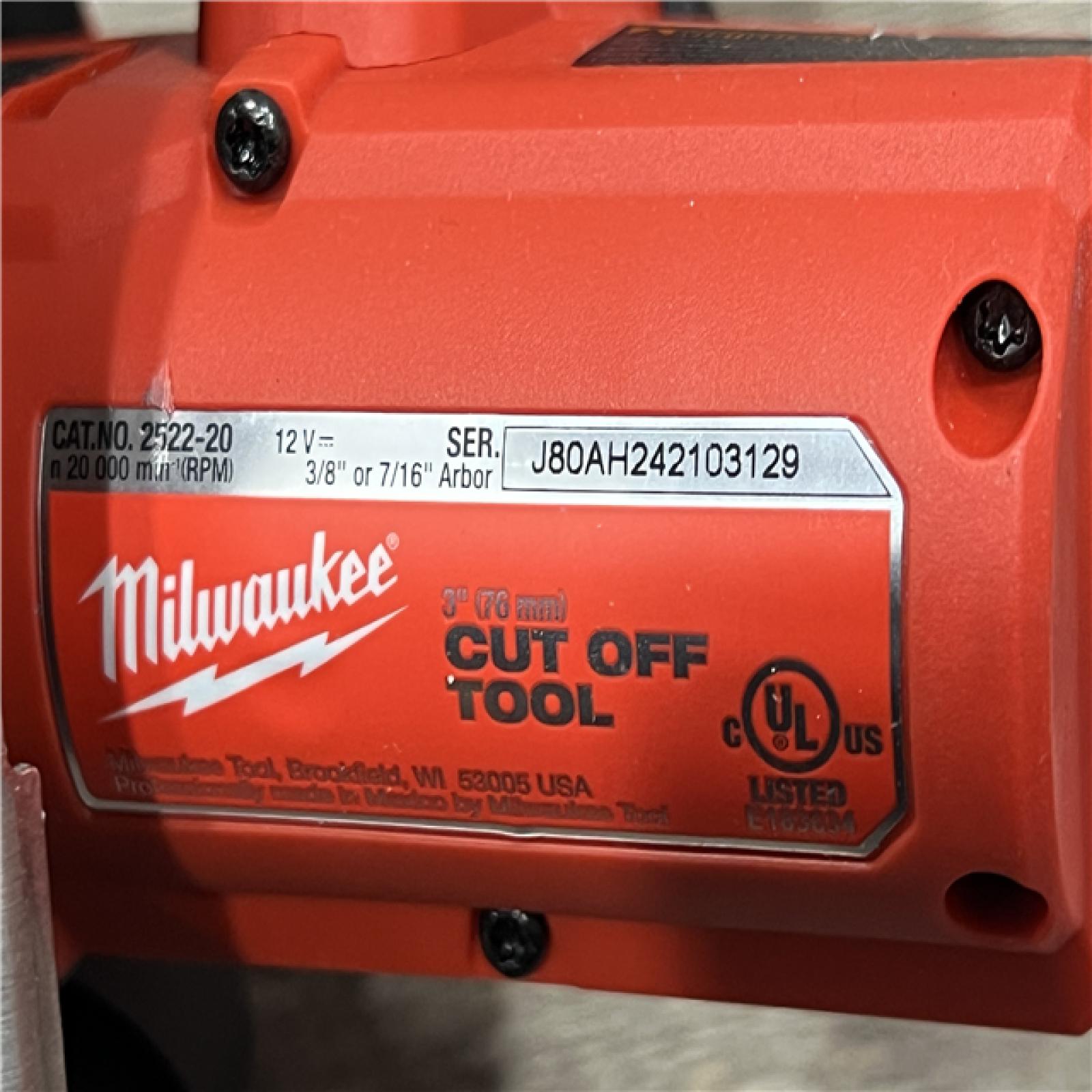 AS-IS MILWAUKEE M12 FUEL 12V Lithium-Ion Brushless Cordless 3 in. Cut Off Saw (Tool-Only)