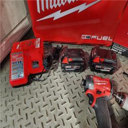 HOUSTON LOCATION - AS-IS M18 FUEL 18V Lithium-Ion Brushless Cordless Hammer Drill and Impact Driver Combo Kit (2-Tool) with 2 Batteries