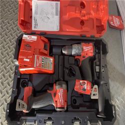 Houston location AS-IS MILWAUKEE M18 FUEL 18V Lithium-Ion Brushless Cordless Hammer Drill and Impact Driver Combo Kit (2-Tool) ONLY CHANGER