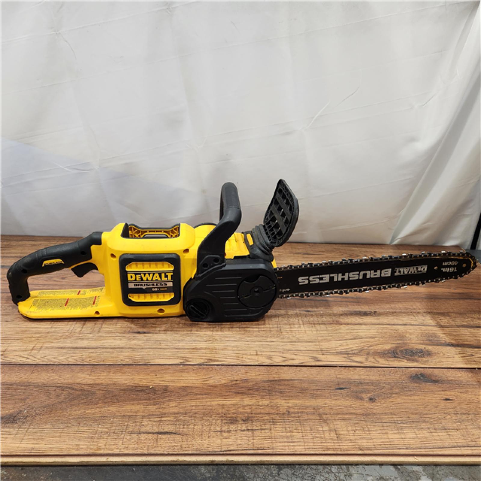 AS-IS FLEXVOLT 60V MAX 16in. Brushless Cordless Battery Powered Chainsaw Kit with (1) FLEXVOLT 6 Ah Battery & Charger