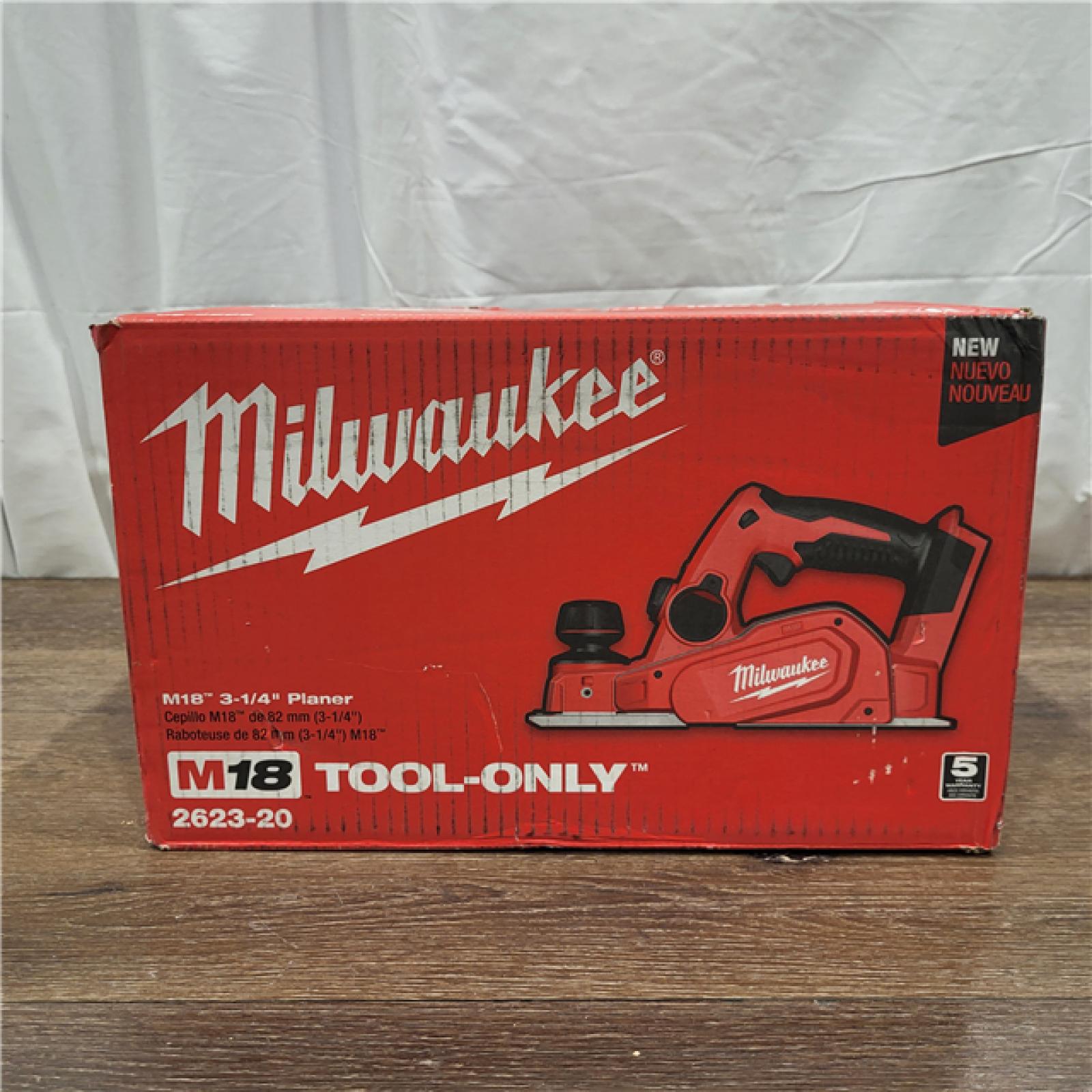 AS-IS Milwaukee M18 18-Volt Lithium-Ion Cordless 3-1/4 in. Planer (Tool-Only)