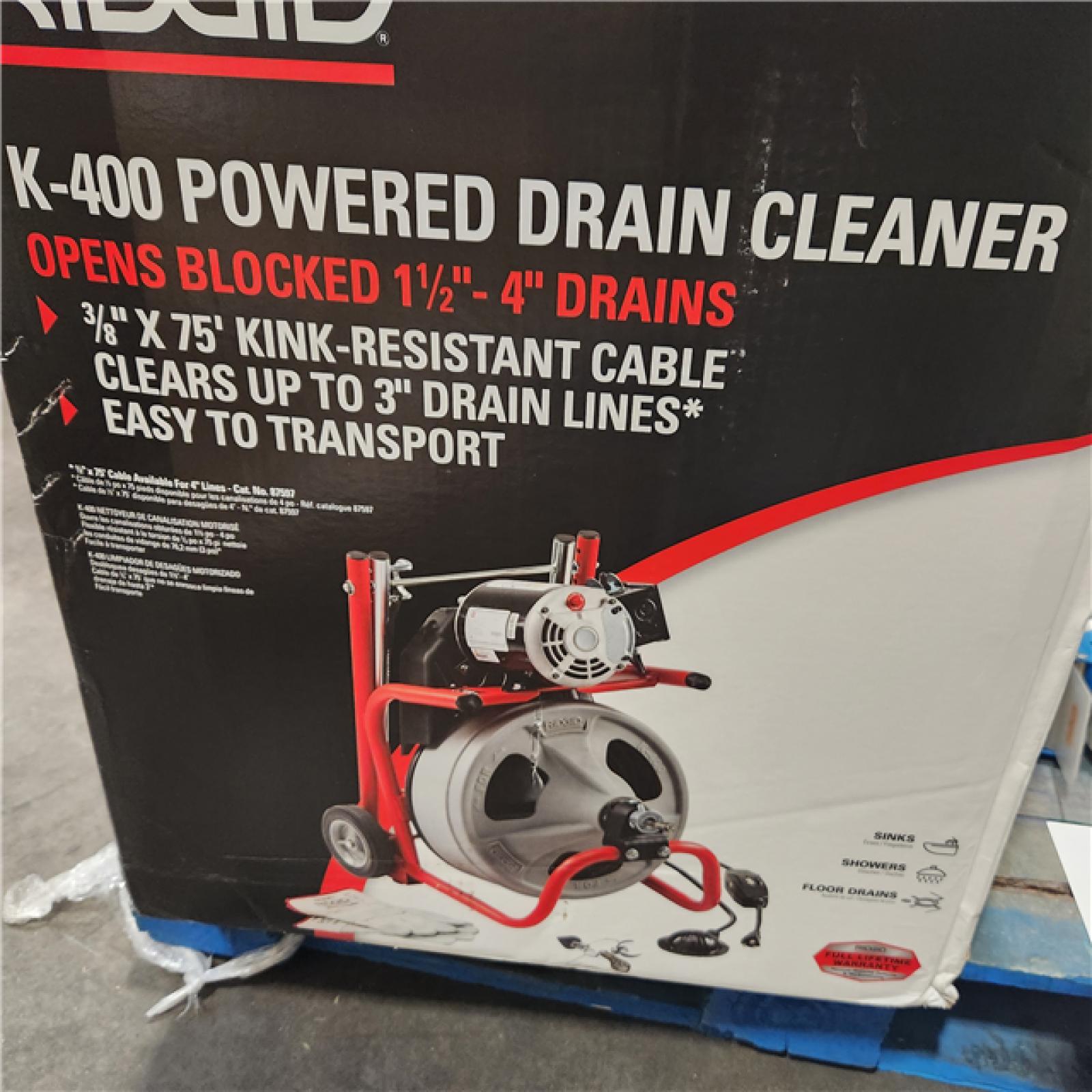 Dallas Location - As-Is K-400 Drain Cleaning Snake Auger