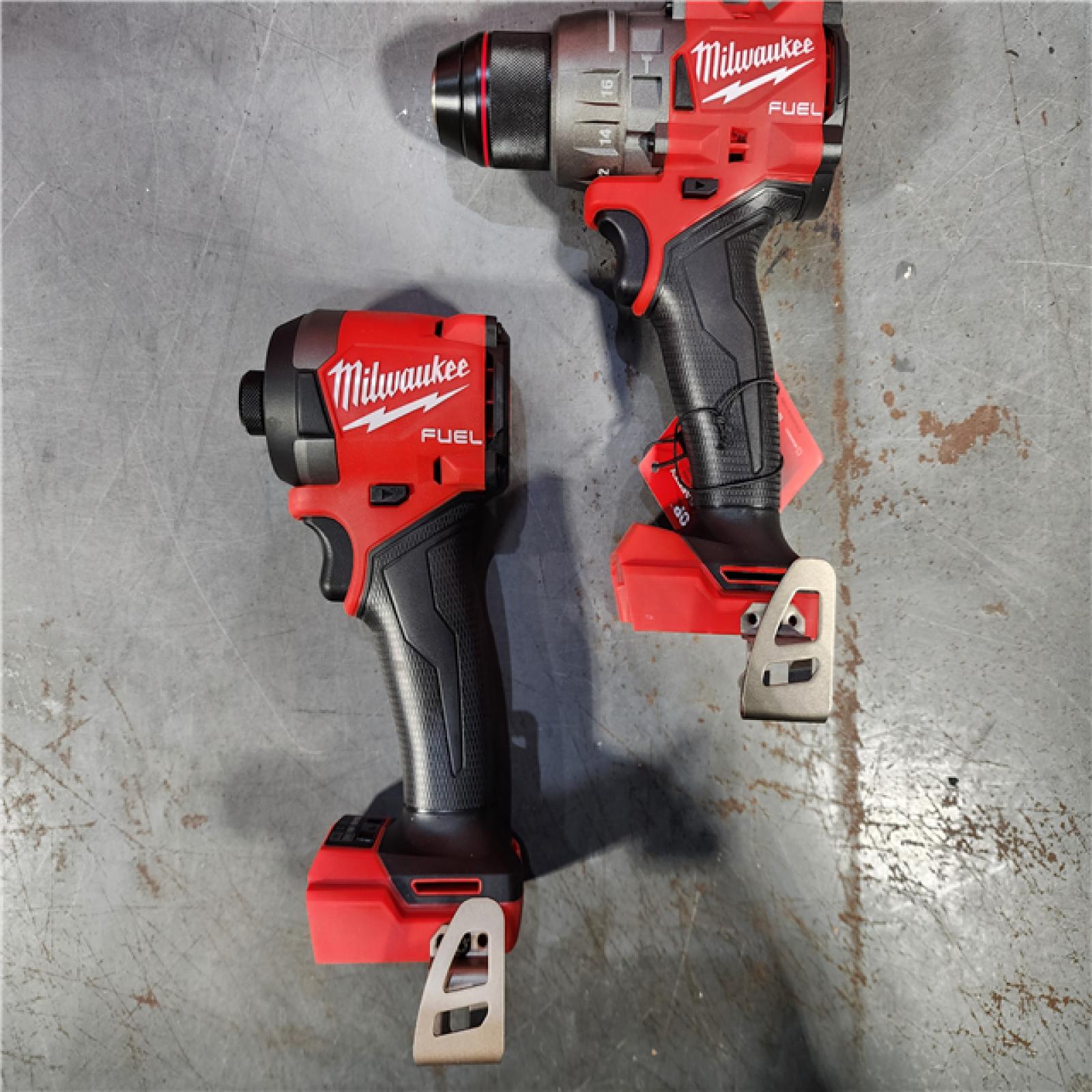 HOUSTON LOCATION - AS-IS (APPEARS LIKE NEW) Milwaukee M18 FUEL 18V Lithium-Ion Brushless Cordless Hammer Drill and Impact Driver Combo Kit (2-Tool) with 2 Batteries