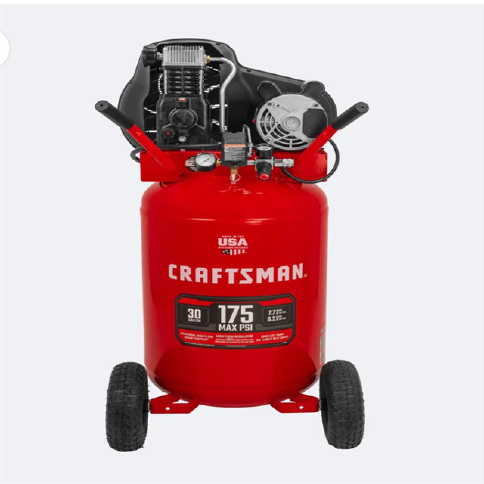 DALLAS LOCATION -  CRAFTSMAN 30-Gallon Portable Electric 175 PSI Vertical Air Compressor