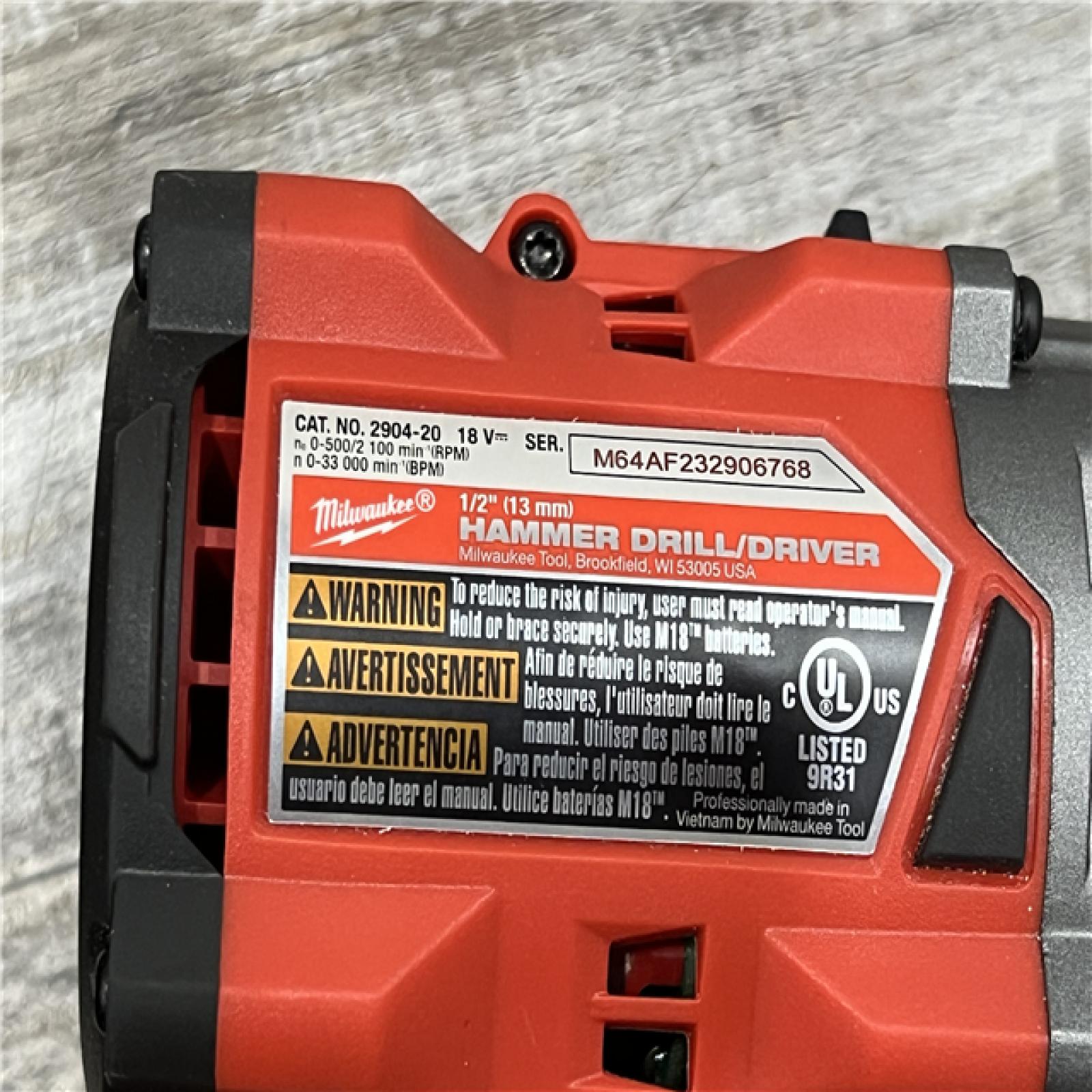 AS-IS MILWAUKEE M18 FUEL 18V Lithium-Ion Brushless Cordless Hammer Drill and Impact Driver Combo Kit (2-Tool) with 2 Batteries