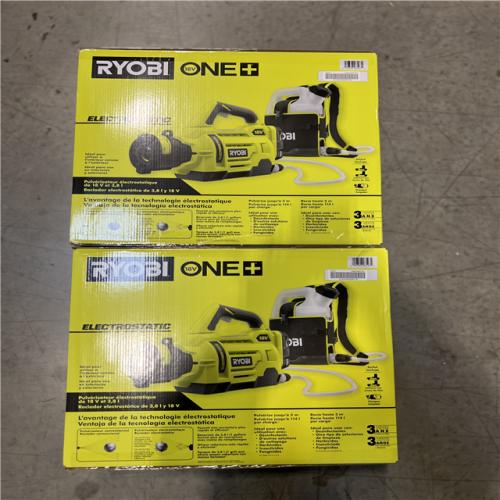 NEW! - RYOBI ONE+ 18V Cordless Electrostatic 1 Gal. Sprayer Kit with (2) 2.0 Ah Batteries and (1) Charger - (2 UNITS)