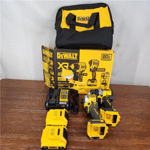 AS-IS DEWALT ATOMIC 20V MAX Brushless Cordless Drill/Driver and Impact Driver (2-Tool) Combo Kit