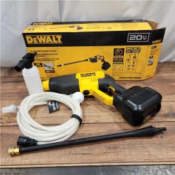 AS-IS DEWALT 20V MAX 550 PSI 1.0 GPM Cold Water Cordless Battery Power Cleaner with 4 Nozzles (Tool Only)