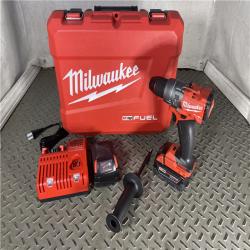 HOUSTON LOCATION - AS-IFMilwaukee 2904-22 Hammer Drill Driver Kit with Batteries  Charger & Tool Case  Red