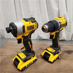 AS-IS DEWALT ATOMIC 20-Volt MAX Lithium-Ion Cordless Combo Kit (2-Tool) with (2) 2.0Ah Batteries, Charger and Bag