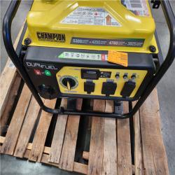 California AS-IS Champion Power Equipment 4250-Watt Recoil Start Duel Fuel Generator