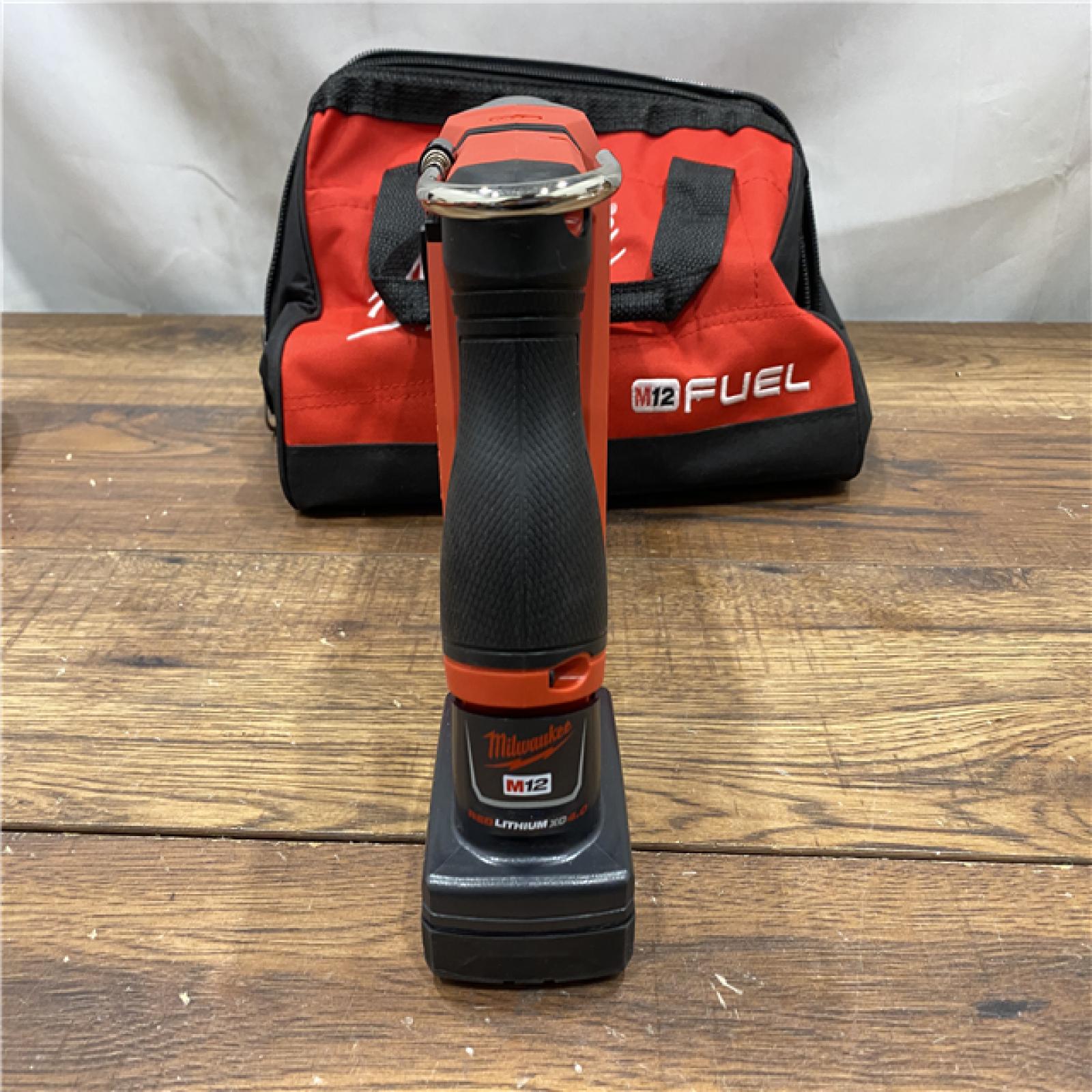 AS IS M12 FUEL 12V Lithium-Ion Brushless Cordless 5/8 in. SDS Plus Rotary Hammer Kit with One 4.0Ah Battery and Bag