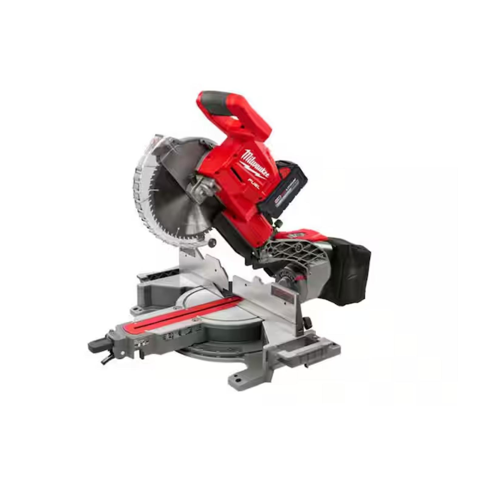 NEW! - Milwaukee M18 FUEL 18V 10 in. Lithium-Ion Brushless Cordless Dual Bevel Sliding Compound Miter Saw Kit with One 8.0 Ah Battery