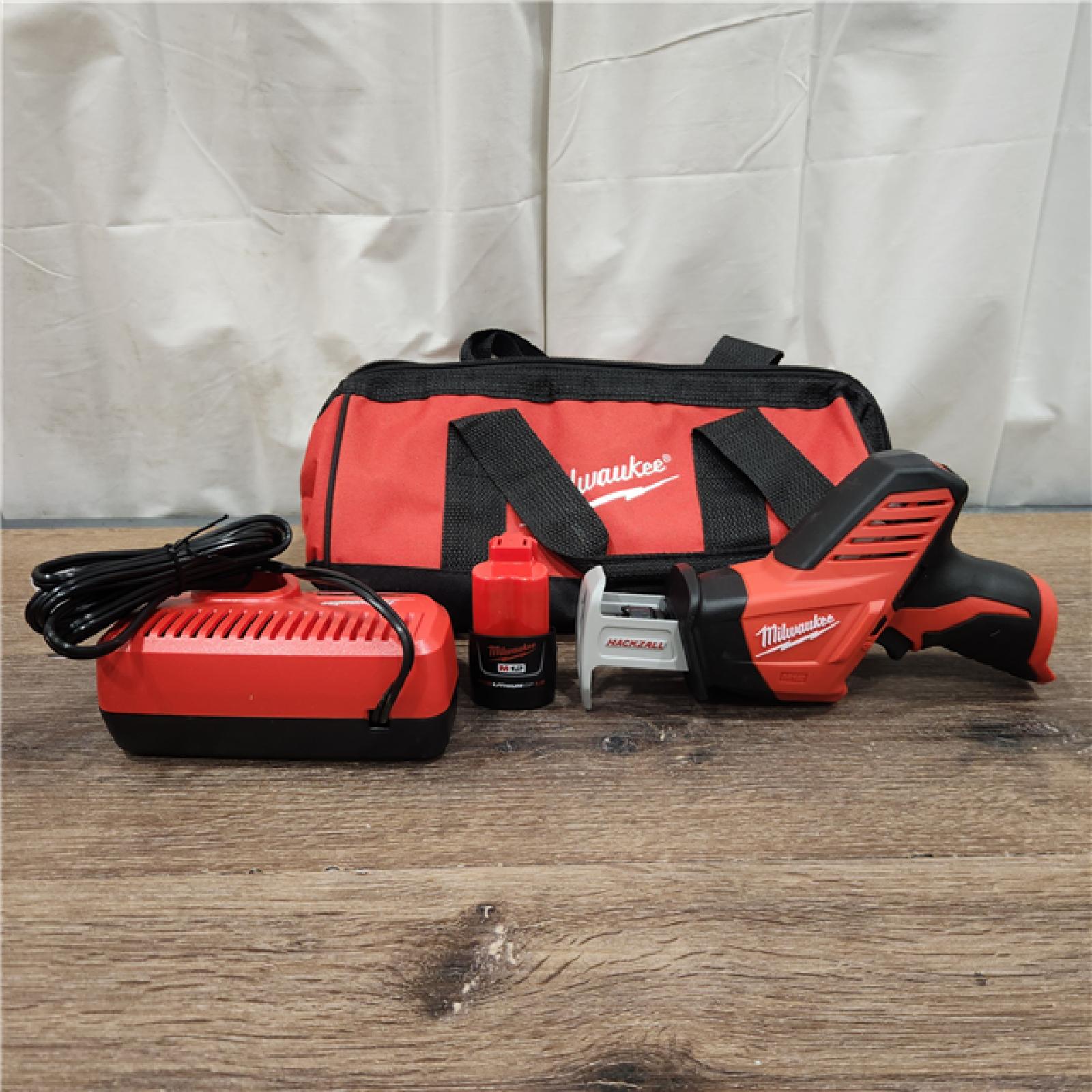 AS IS Milwaukee 2420-21 - M12 Fuel Hackzall 1/2  12V 1.5Ah Cordless Straight Handle Reciprocating Saw Kit