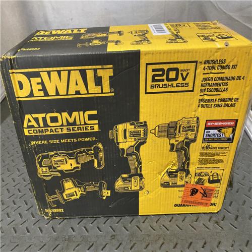 Houston location AS-IS DEWALT 20V MAX* XR 4-Tool Combo Kit