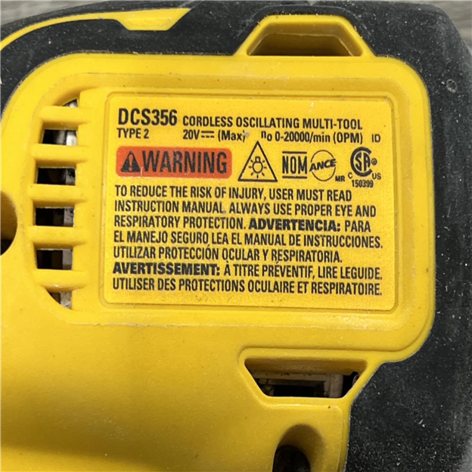 AS-IS DEWALT 20-Volt MAX XR Cordless 3-speed Brushless Oscillating Multi Tool DCS356B