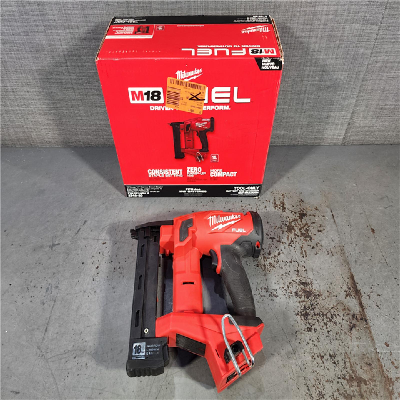 HOUSTON LOCATION - AS-IS M18 FUEL 18-Volt Lithium-Ion Brushless Cordless 18-Gauge 1/4 in. Narrow Crown Stapler (Tool-Only)