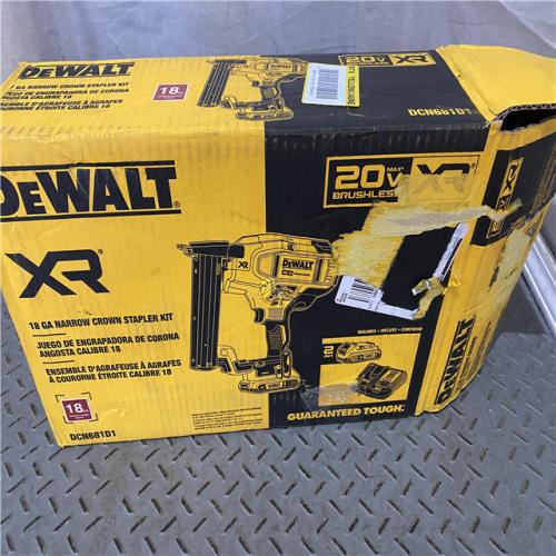 Houston location AS-IS DEWALT New in Box DEWALT DCN681D1 20V 18Ga Stapler Kit