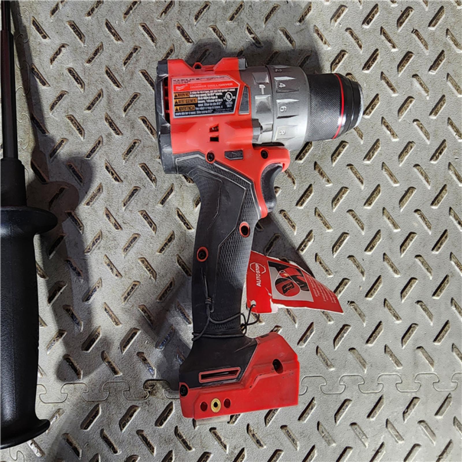 HOUSTON LOCATION - AS-IS Milwaukee 2904-22 Hammer Drill Driver Kit with Batteries  Charger & Tool Case  Red