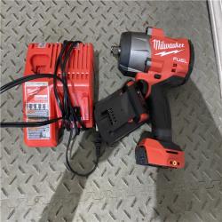 Houston location AS-IS Milwaukee 2967-21B M18 FUEL 1/2 High Torque Impact Wrench W/ Friction Ring 5.0Ah Kit