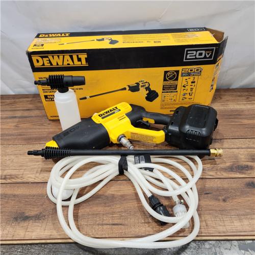 AS-IS DEWALT 20V MAX 550 PSI 1.0 GPM Cold Water Cordless Battery Power Cleaner with 4 Nozzles (Tool Only)