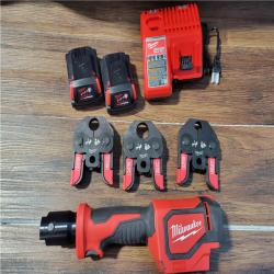 CALIFORNIA AS-IS MILWAUKEE M18 SHORT THROW PRESS TOOL(BATTERIES AND CHARGER INCLUDED)