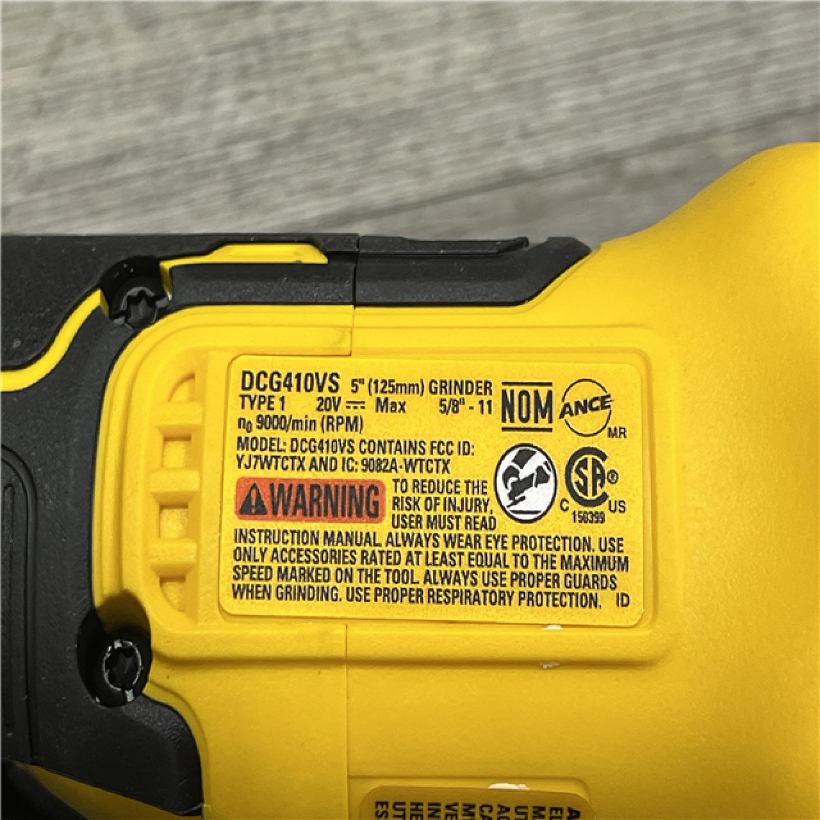 AS-IS DEWALT 20V XR Cordless 4-1/2. in. to 5 in. Variable Speed Angle Grinder (Tool Only)