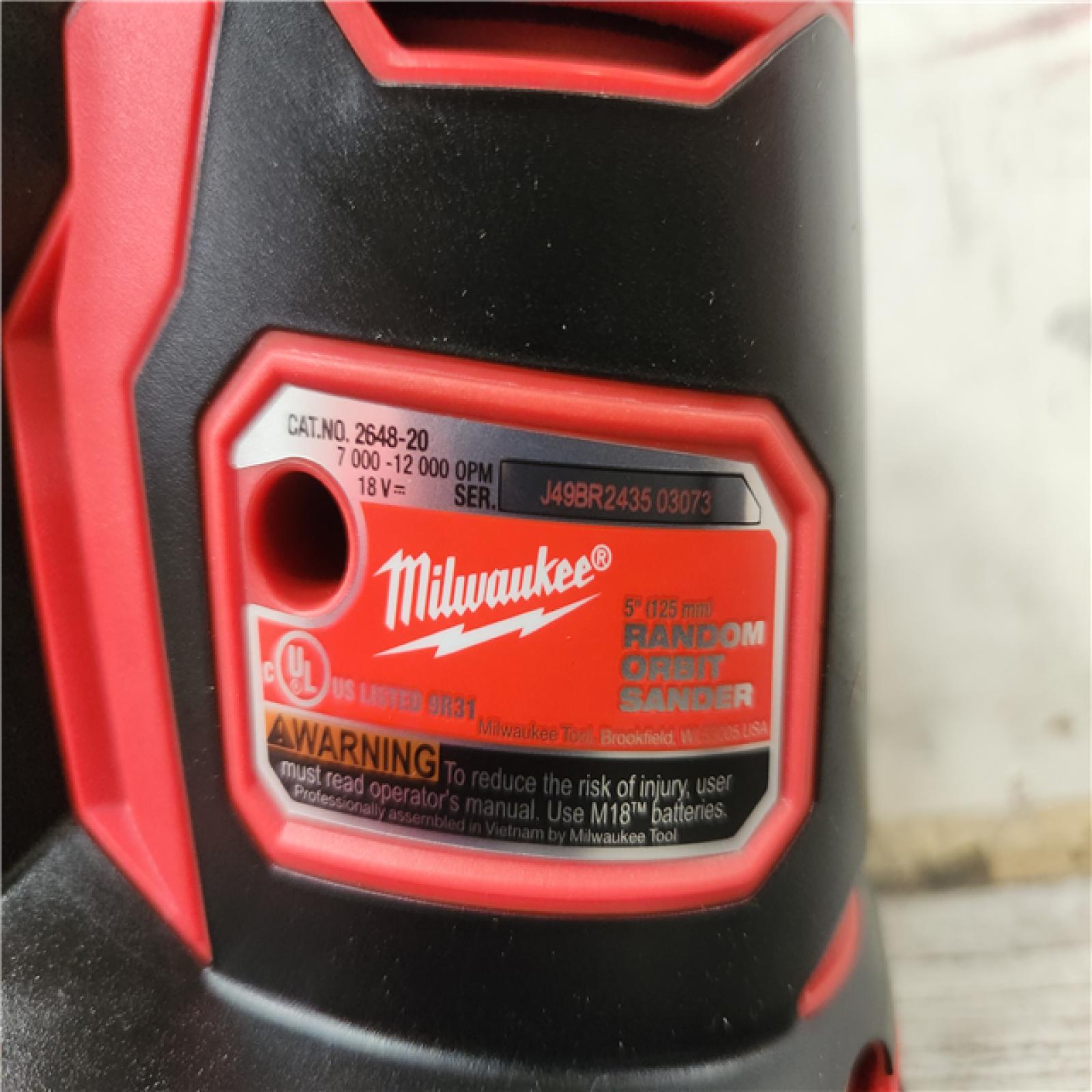 Phoenix Location NEW Milwaukee M18 18V Lithium-Ion Cordless 5 in. Random Orbit Sander (Tool-Only)