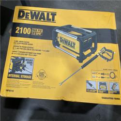 AS-IS DeWalt 2100 PSI 13 Amp Cold Water Electric Pressure Washer with Internal Equipment Storage