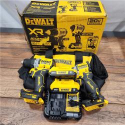 AS-IS 20V MAX XR Cordless Drill/Driver, ATOMIC Impact Driver 2 Tool Combo Kit, (2) 2.0Ah Batteries, Charger, and Bag