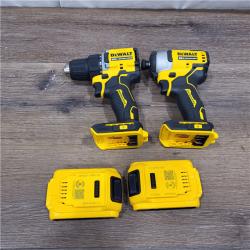 AS-IS DEWALT ATOMIC 20-Volt MAX Lithium-Ion Cordless Combo Kit (2-Tool) with (2) 2.0Ah Batteries, Charger and Bag