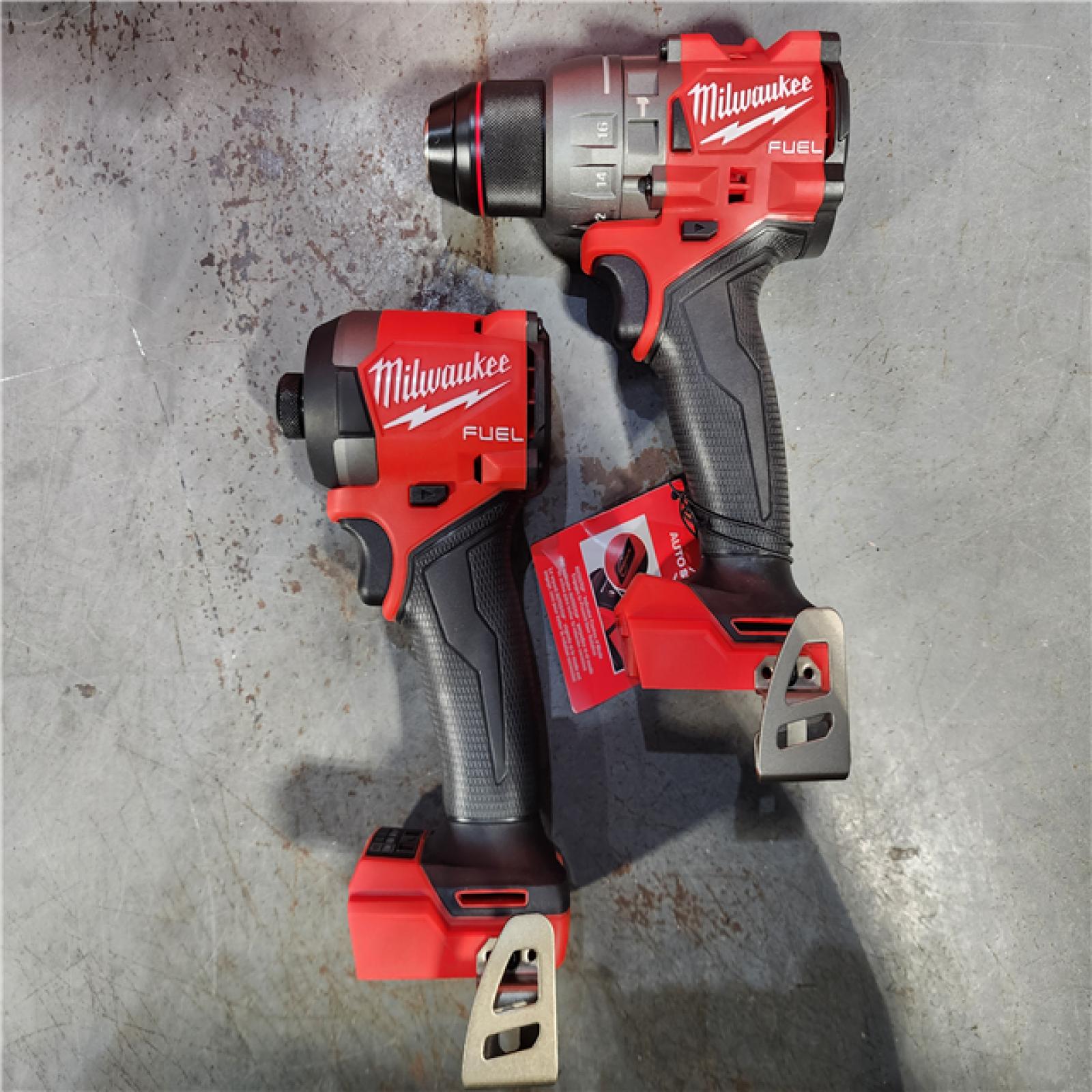 HOUSTON LOCATION - AS-IS (APPEARS LIKE NEW) Milwaukee M18 FUEL 18V Lithium-Ion Brushless Cordless Hammer Drill and Impact Driver Combo Kit (2-Tool) with 2 Batteries